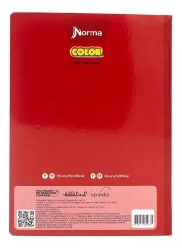 Cuaderno College 100 Hj Norma Color 360 Cosido Doble Raya - Norma - empaque