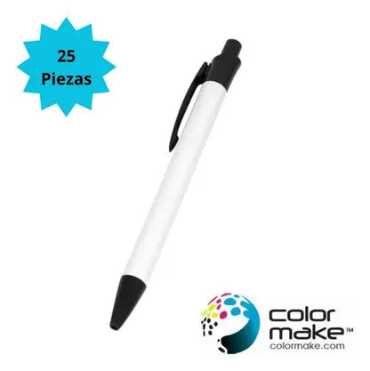 25 Pz Pluma de Aluminio gancho de Metal. Modelo 707 Blanca Color Make - Color Make - vista lateral
