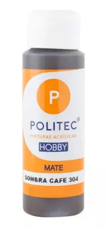 Pintura Acrilica Politec Hobby Tela 30ml Acaba Suave Sombra Café - Politec