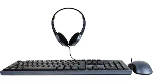 Kit Teclado Mouse Audifonos Diadema Microfono Perfect Choice - Perfect Choice - detalle