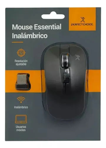 Mouse Inalambrico Perfect Choice Usb 1600 Dpi Essential - Perfect Choice - vista lateral
