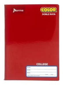 Cuaderno College 100 Hj Norma Color 360 Cosido Doble Raya - Norma - vista trasera