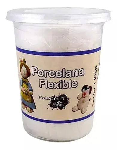 3 Piece French Molding Paste Crafts 1 kg Porcelain Flexible Sculpture - Policraft - vista trasera