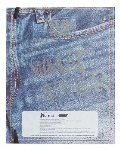 Carpeta Profesional Norma Jean Book 100 Hojas Rayas Durabook - Norma - vista trasera