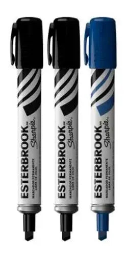 Marcador Sharpie Esterbrook  Permanente Paquete con 3 Piezas 1871207 - Sharpie - detalle