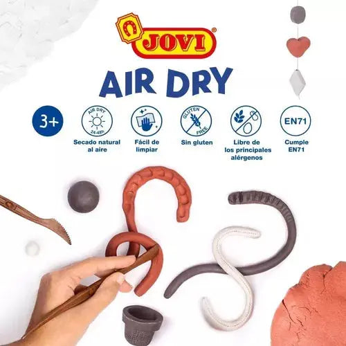 Pasta Moldear Jovi 500 Grs Air Dry Manualidades Colores Blanco - Jovi - uso