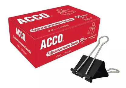 Clip Sujeta Documentos Acco Chico 19 Mm Caja 12 Piezas - ACCO - vista lateral
