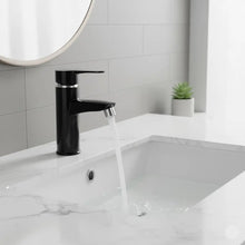 Monomando Lavabo Negro 19cm Aquaway - AQUAWAY - vista lateral