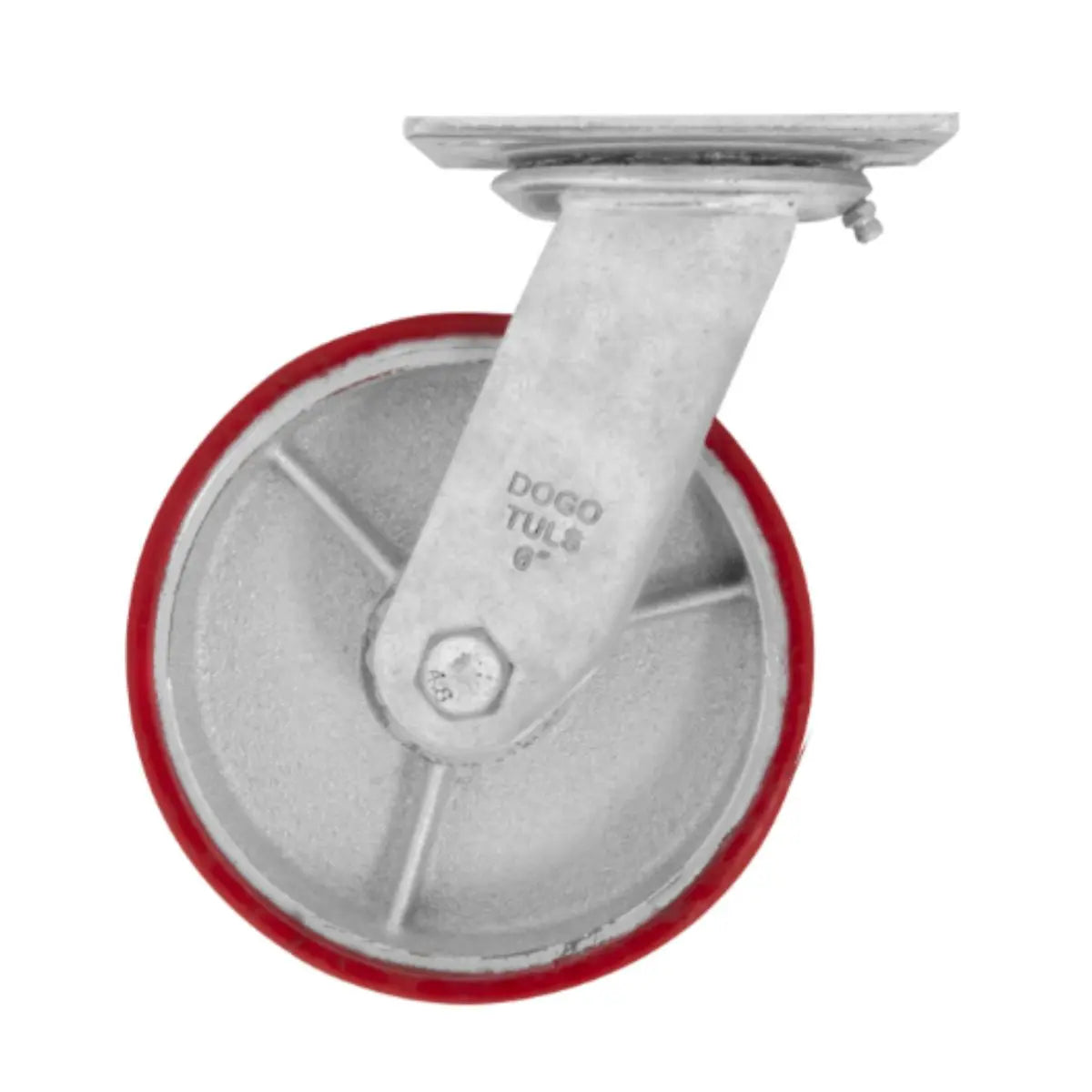 RODAJA FIERRO PU ROJO GIRATORIA 6" - Dogotuls - detalle