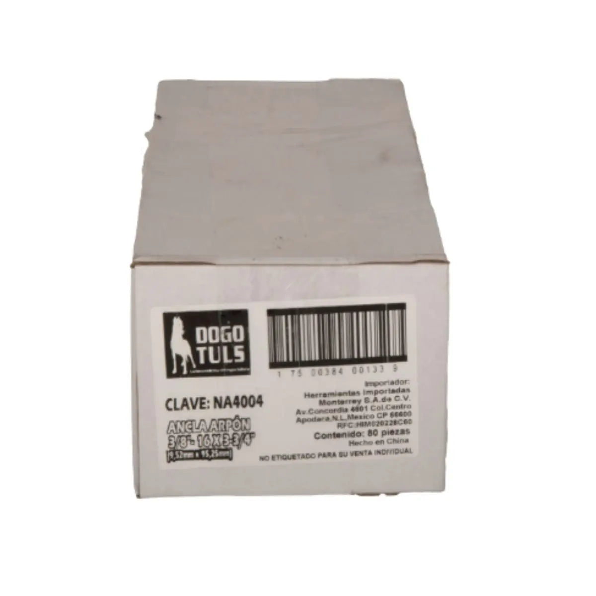 CAJA DE 80 PZ ANCLA ARPON 3/8"- 16 X 3-3/4" - Dogotuls - detalle