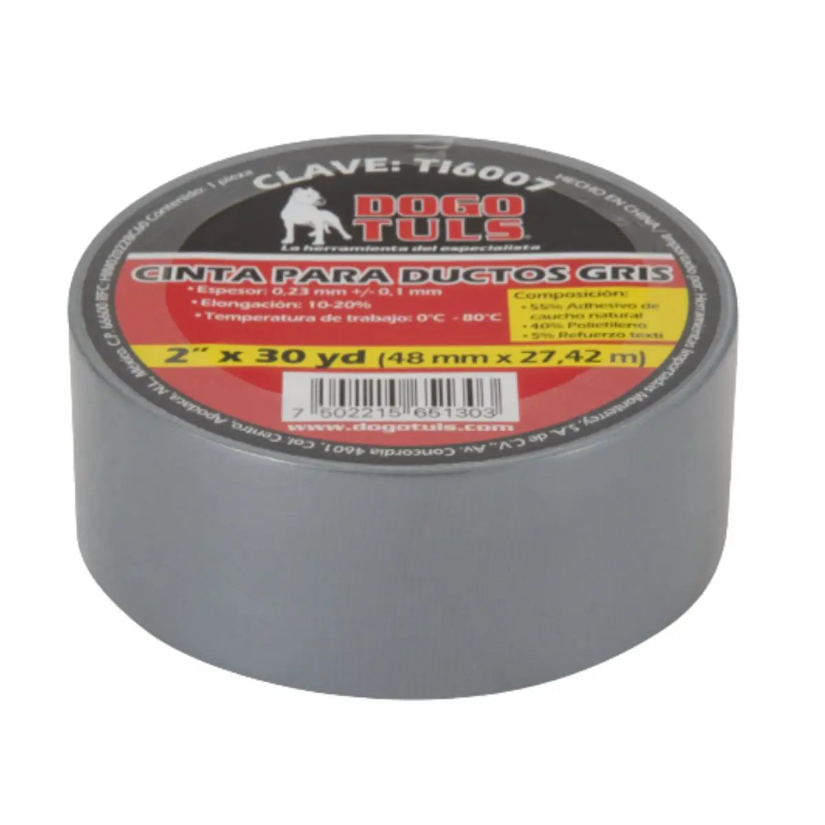 CINTA PARA DUCTOS GRIS DOGOTULS 2" X30 Y - Dogotuls