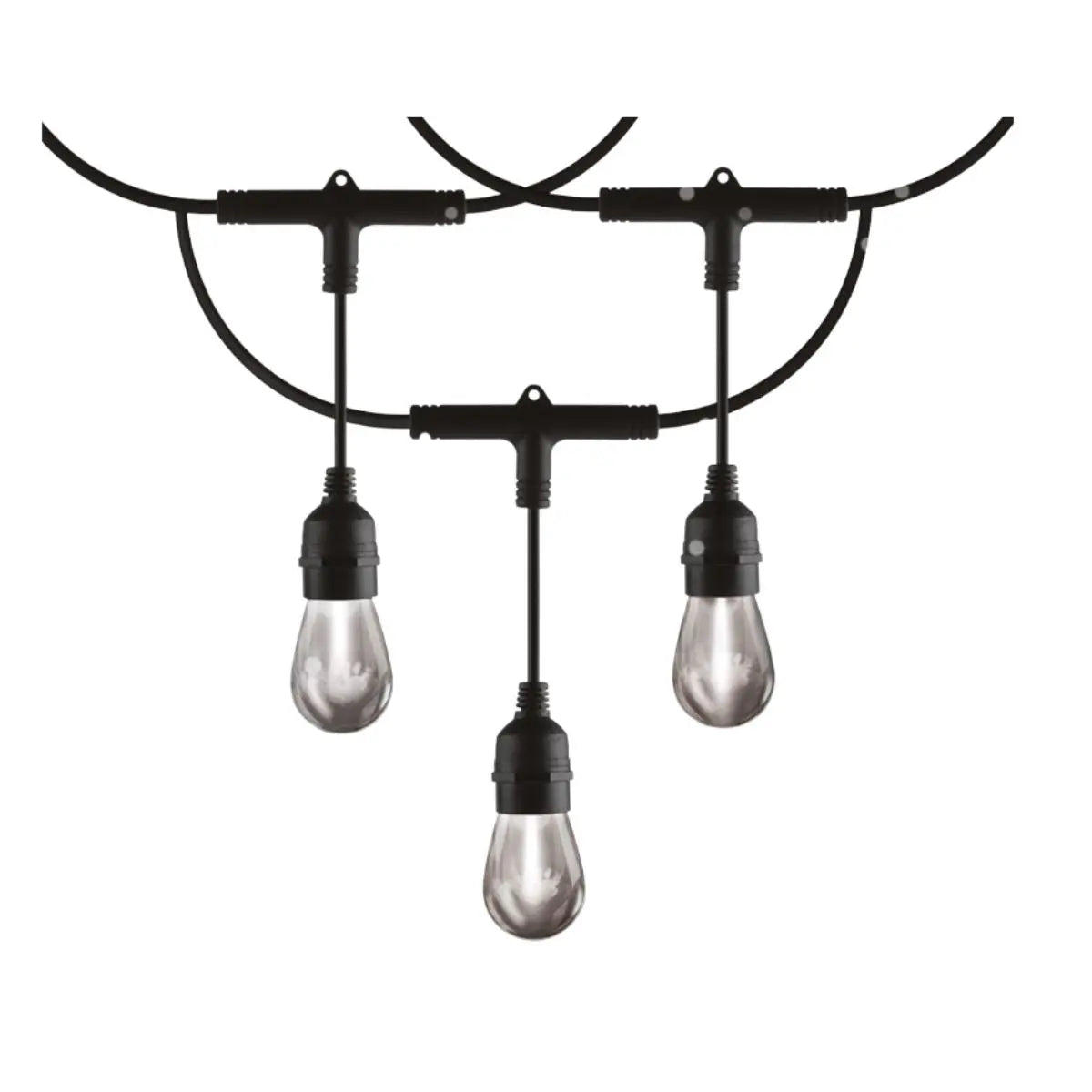 Serie de luces de 14.6 m con 24 soquets. Incluye 26 focos LED de 1W Aksi - Aksi