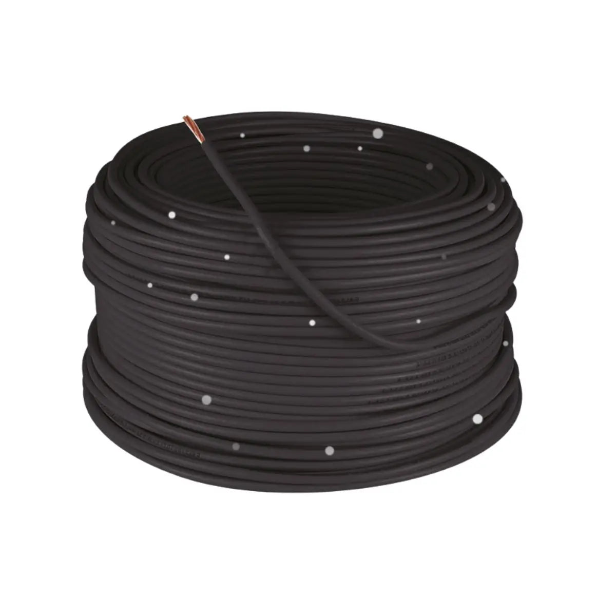 Cable THW CCA UL Cal. 12 negro, rollo de 100 mts Aksi - Aksi
