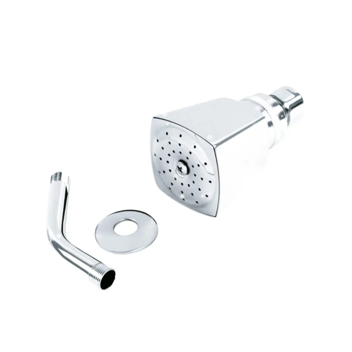 Regadera cuadrada metalica con brazo y chapeton Aksi - Aksi