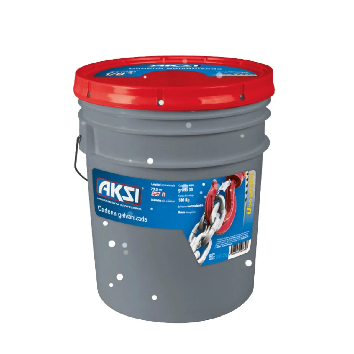 Cadena galvanizada 5/16" (cubeta de 25 kg) Aksi - Aksi