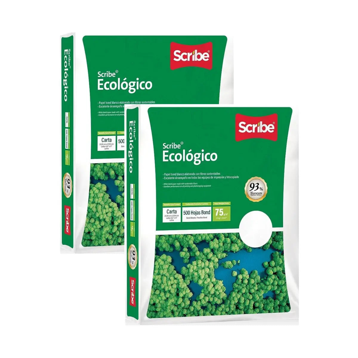 Papel Ecológico 1000 Hojas Scribe Blanco Carta - Scribe