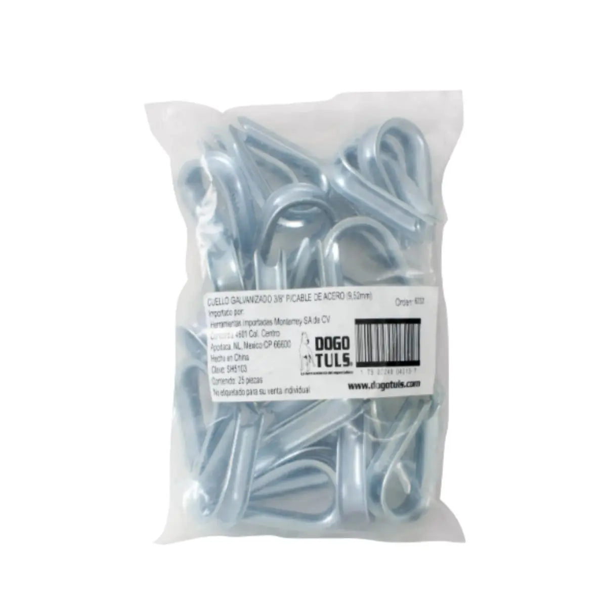 CUELLO GALVANIZADO 3/8" P/CABLE DE ACERO - Sanhome