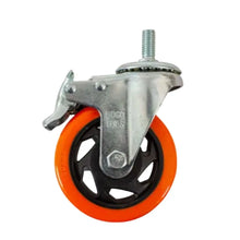 RODAJA PVC NARANJA ESPI ROSC 1/2 FRENO 4 - Dogotuls - vista lateral