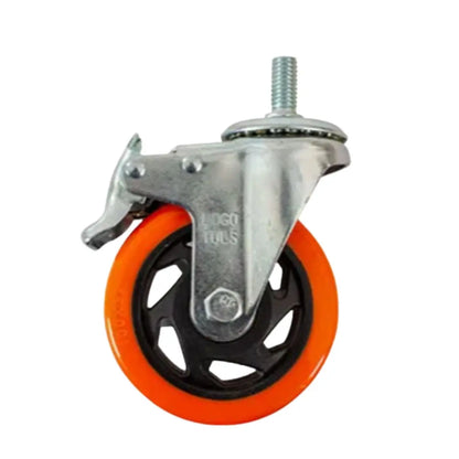 RODAJA PVC NARANJA ESPI ROSC 1/2 FRENO 4 - Dogotuls - vista lateral