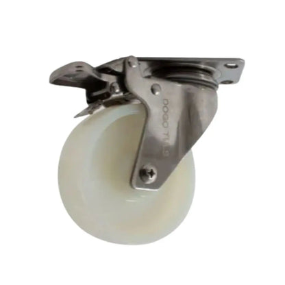 RODAJA ACERO INOX NYLON GIRA Y FRENO 4" - Dogotuls - vista lateral