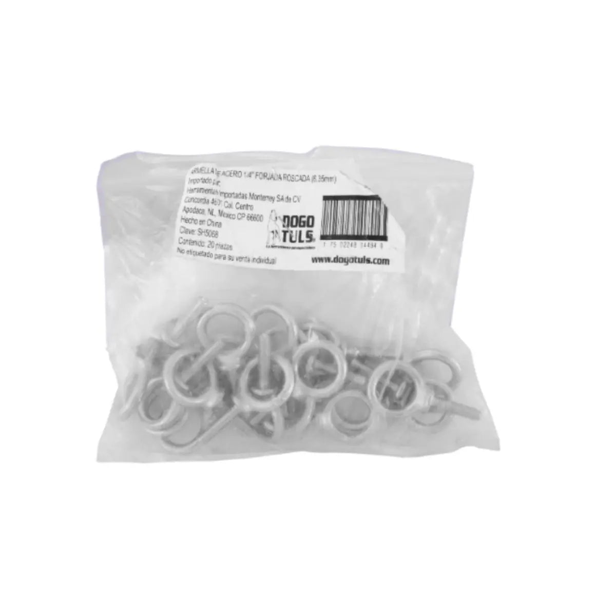 BOLSA 20 PZ ARMELLA ACERO CORTA 1/4 X 1 FORJADA - Sanhome - vista lateral