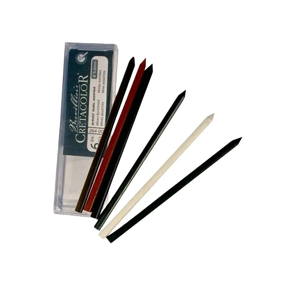 Set 6 Minas 5.6mm Colores Surtidos Cretacolor Artista - Roel - detalle