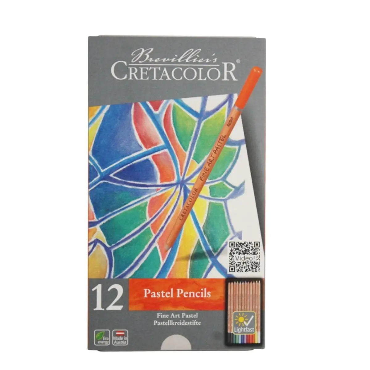 12 Lapices Colores Pastel Fine Art Cretacol Estuche Metal - Roel