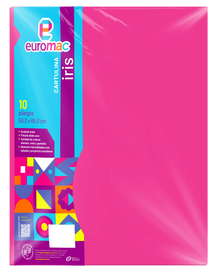 10 Pliegos Cartulina Iris Euromac 50X65 Color Rosa - Euromac
