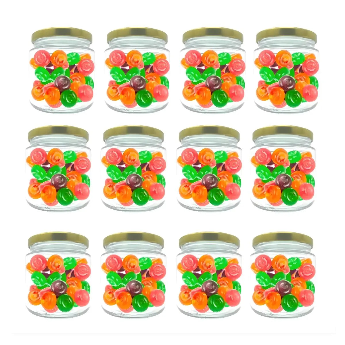 Caja con 12 JAR Envase  300ml 12oz Tapa Oro - Distenvases - empaque