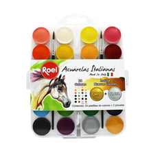 24 Pastillas Acuarela Efecto Mate Oro Plata Roel Estuche - Roel