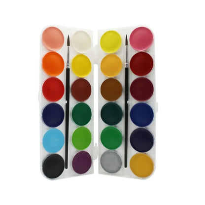 24 Pastillas Acuarela Efecto Mate Oro Plata Roel Estuche - Roel - vista lateral