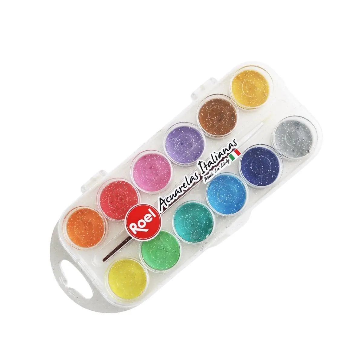 Estuche Acuarela 12 Pastillas Italianas Roel Efecto Aperlada - Roel