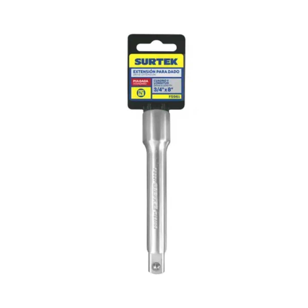 Extensión Surtek  Dado Cuadro 3/4" 8" - Lock - vista lateral