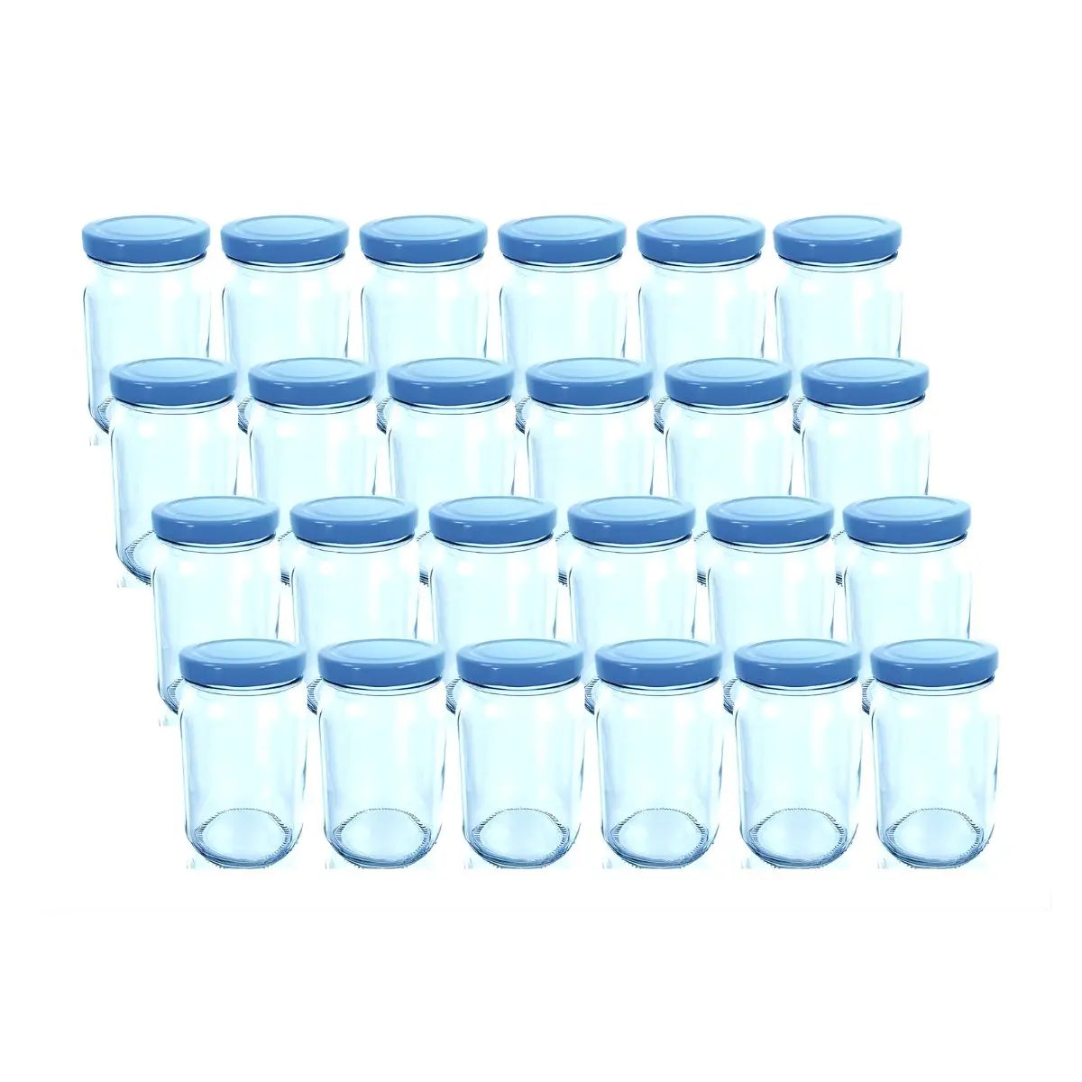 24 P Tarro Conserva Frasco Vidrio Envase Dulcero 235ml 8oz Tapa Dorada - Distenvases - detalle