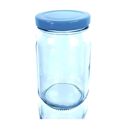 24 P Tarro Conserva Frasco Vidrio Envase Dulcero 235ml 8oz Tapa Blanca - Distenvases - empaque