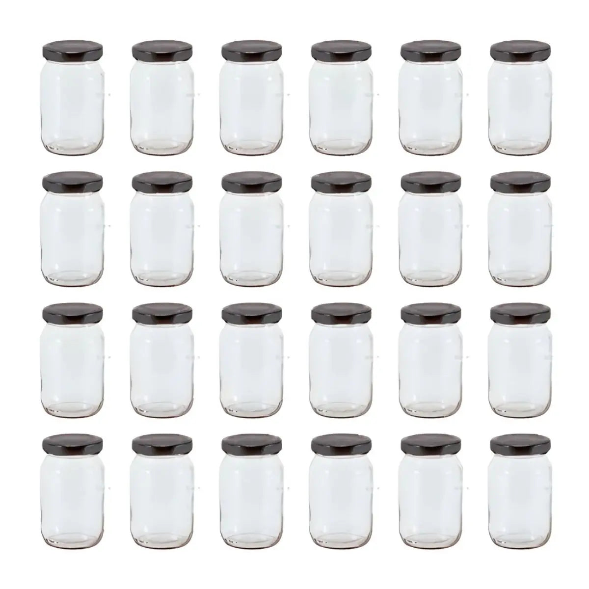 24 P Tarro Conserva Frasco Vidrio Envase Dulcero 235ml 8oz Tapa Dorada - Distenvases - empaque