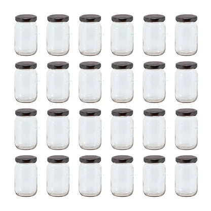 24 P Tarro Conserva Frasco Vidrio Envase Dulcero 235ml 8oz Tapa Dorada - Distenvases - empaque
