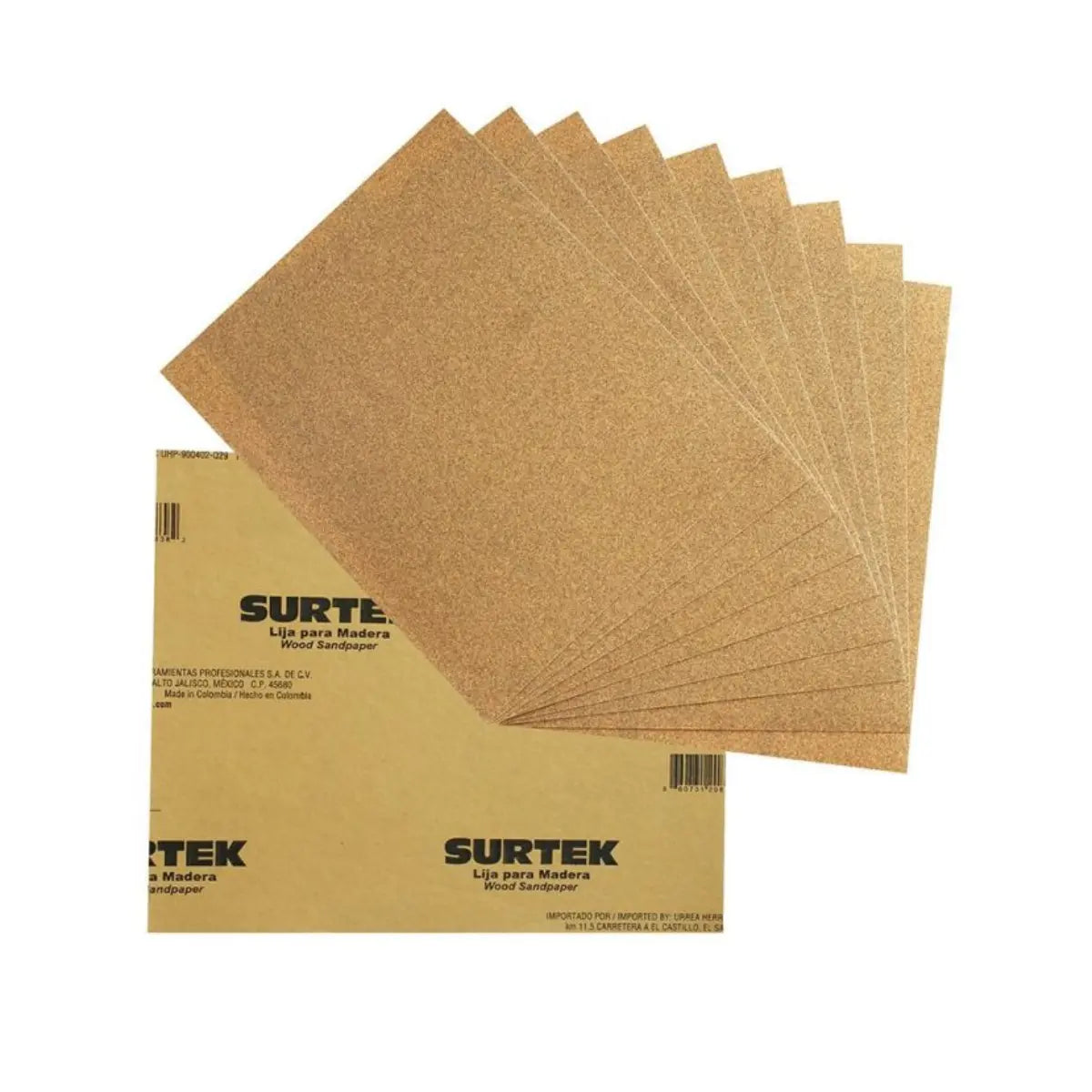 25pz Lija Panel Cabinet para Madera Grano 120 Surtek - Lock