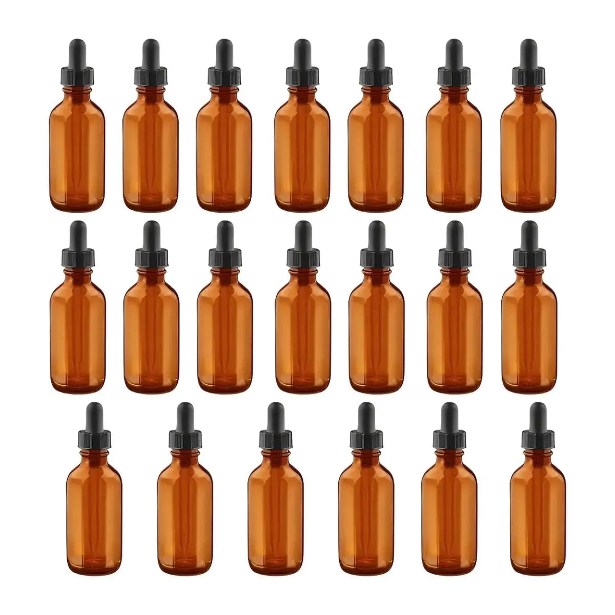 25 Botella Gotero Pipeta Vidrio 30 Ml Ambar Frasco Envase Elegir Color de Pipeta Negro - Coveme - empaque