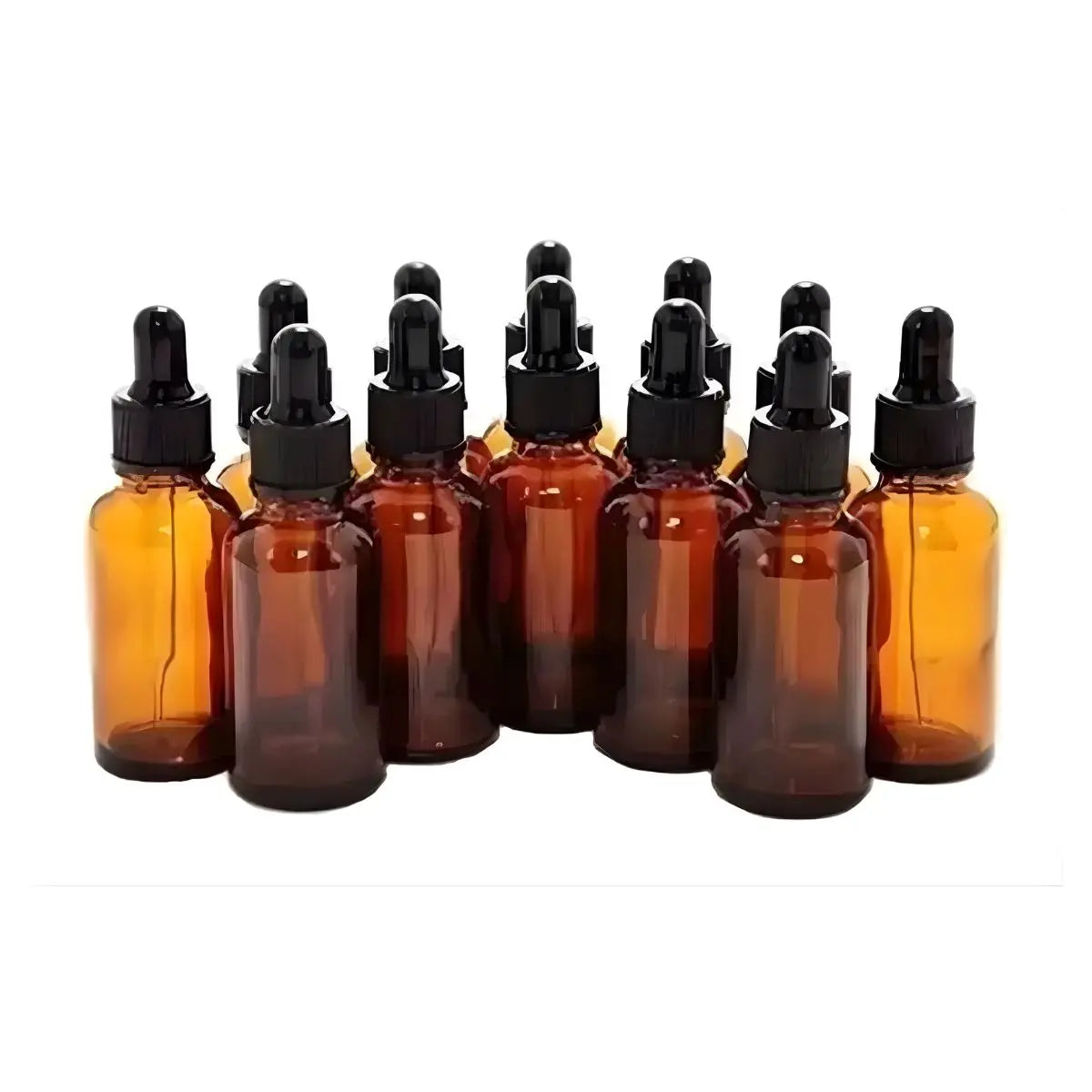 50 Pack Frasco Gotero Ambar 30ml Con Pipeta NEGRA - DISTBRAND