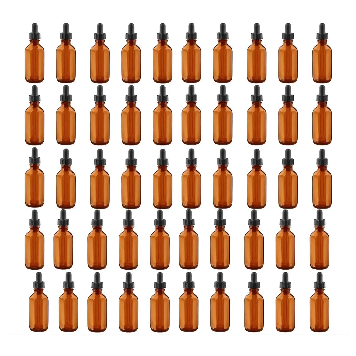 50 Pack Frasco Gotero Ambar 30ml Con Pipeta NEGRA - DISTBRAND - empaque