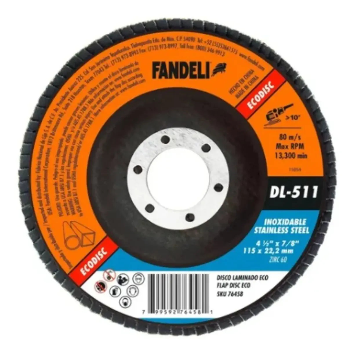 Disco Laminado Z-60 Inox Eco 4½" - Fandeli