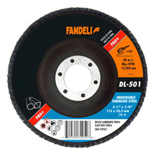 5pzs DISCO LAMINADO Z-40 INOX PRO+ 4½" 115mm x 22.2mm FANDELI - Fandeli