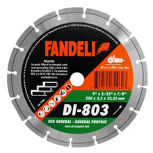 D. DIAMANTE SEGMENTADO PRO 9”Para Azulejo, Concreto, Mármol, Loseta FANDELI - Fandeli
