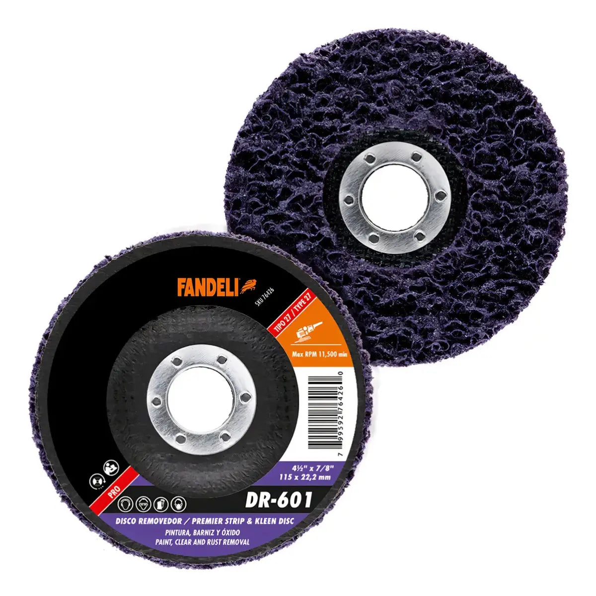 D. REMOVEDOR PRO 4½"115mm x 22.2mm FANDELI - Fandeli
