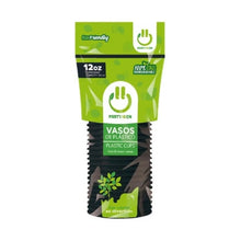 20pz Vasos Plastico Negro Party Is On 12 Oz Fiestas - PARTY IS ON - detalle