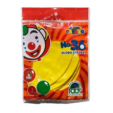 3pz Globos Payaso Esfera Grande N°#36 Elige Color Decoracion Amarillo - GLOBO PAYASO - detalle