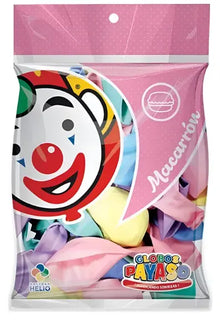 GLOBO PAYASO SURTIDO-MACARRÓN VARIOS N° 12′′ BOLSA c/50 pzs - GLOBO PAYASO
