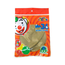 3pz Globos Gigantes Payaso Metalicos Esfericos No 36 Dorado Metalico - GLOBO PAYASO - detalle