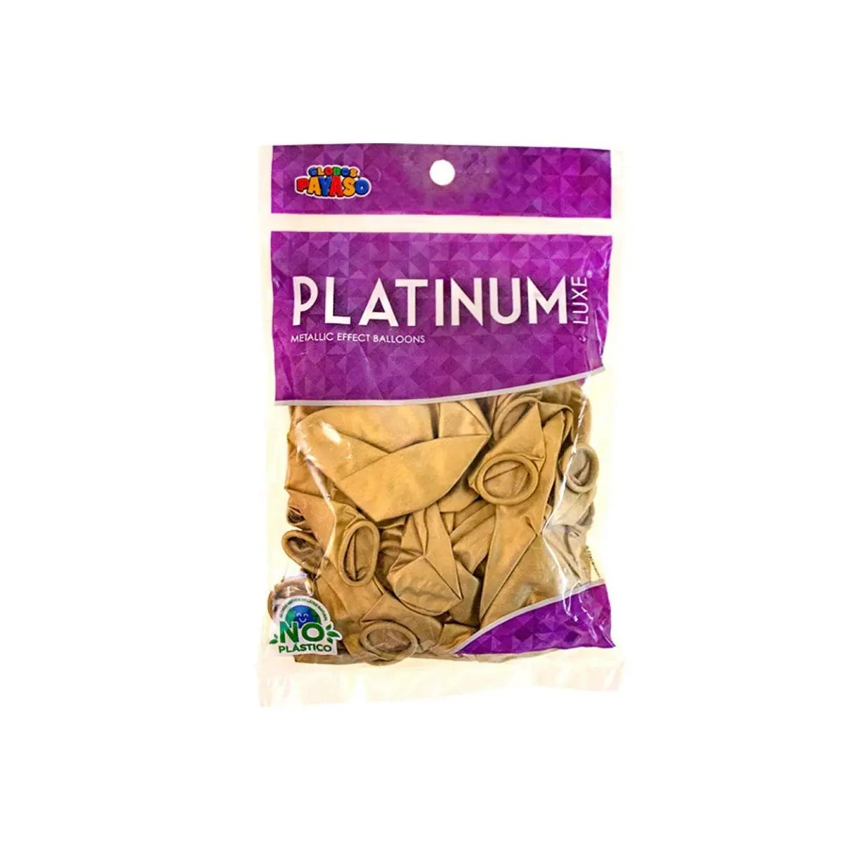 25pz Globos Platinum Globo Payaso Elige Color #12 Decoracion Dorado - GLOBO PAYASO - vista trasera